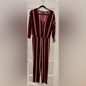 Express Stripped Jumpsuit- NEW